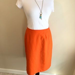 Orange Pencil Skirt